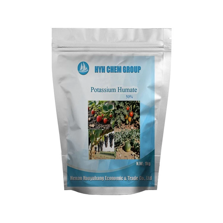 Basic Improvement And Nutrient Supply Potassium Humate 40%,45%,50%,60%,65% CAS No.68514 - 28 - 3 For Lots Of Plants. factory